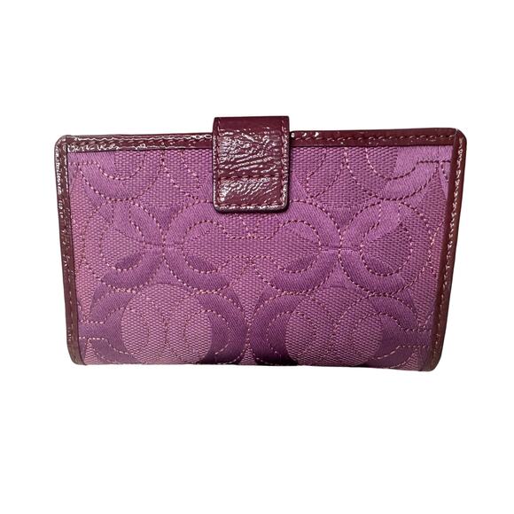 Coach Gramercy Op Art Embroidered Card Wallet Purple / Lilac - Picture 3 of 10
